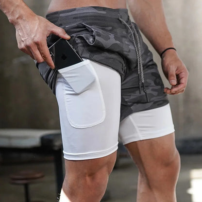 2 In 1 Quick Dry Workout Jogging Short Pant