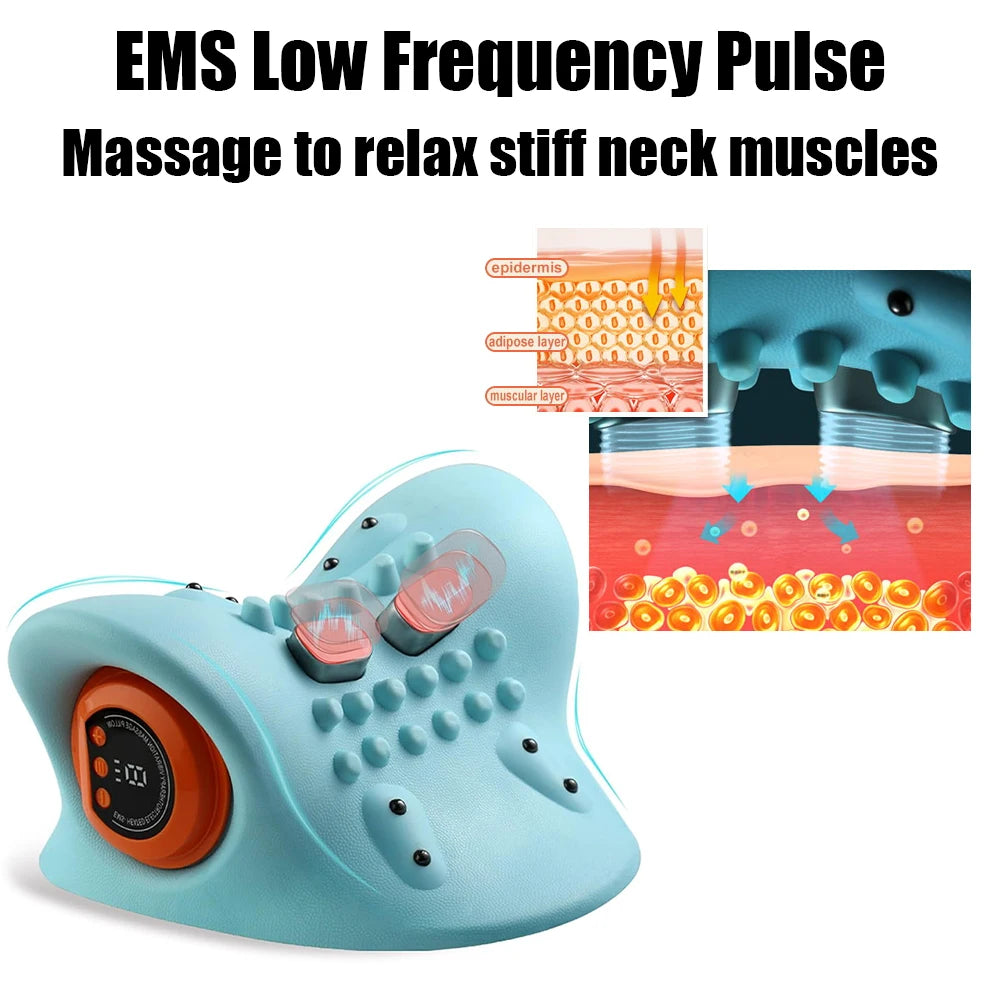 Electric Cervical Neck Stretcher Massager Pillow