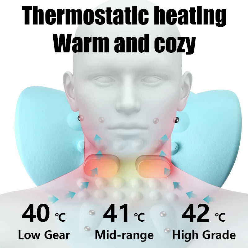 Electric Cervical Neck Stretcher Massager Pillow