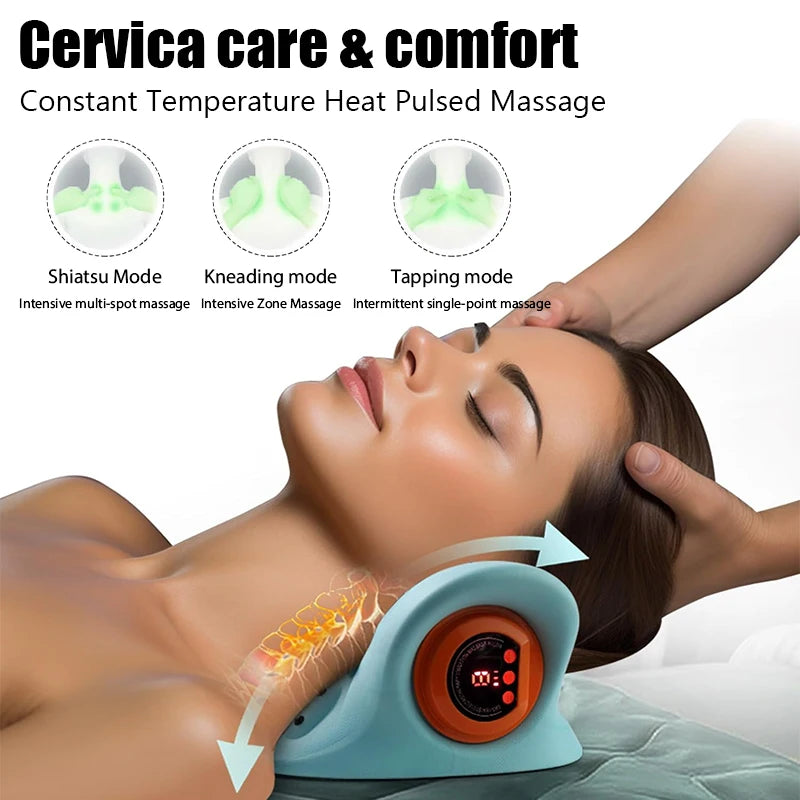 Electric Cervical Neck Stretcher Massager Pillow