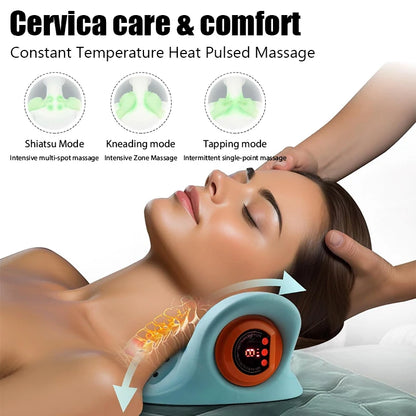 Electric Cervical Neck Stretcher Massager Pillow
