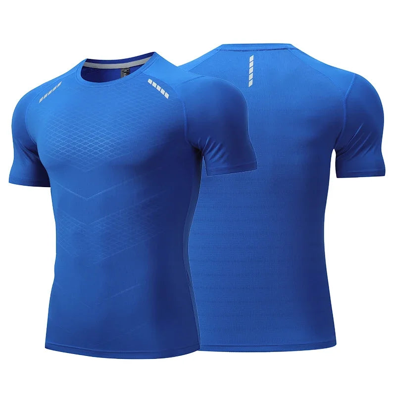 Men Thin Ice Silk Short-Sleeved Sports T-shirt