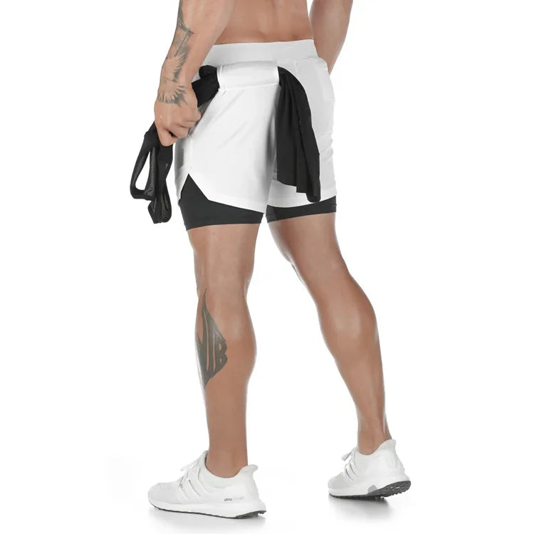 2 In 1 Quick Dry Workout Jogging Short Pant