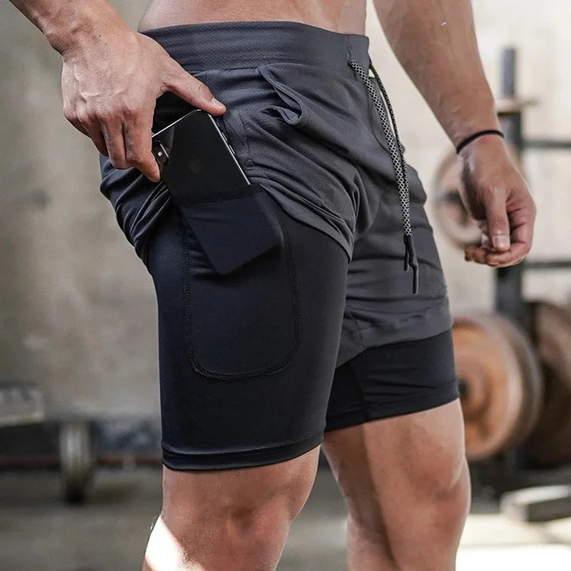 2 In 1 Quick Dry Workout Jogging Short Pant
