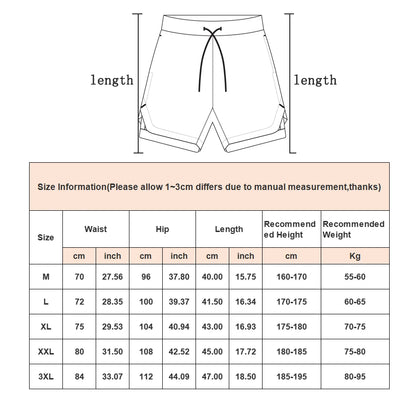 2 In 1 Quick Dry Workout Jogging Short Pant