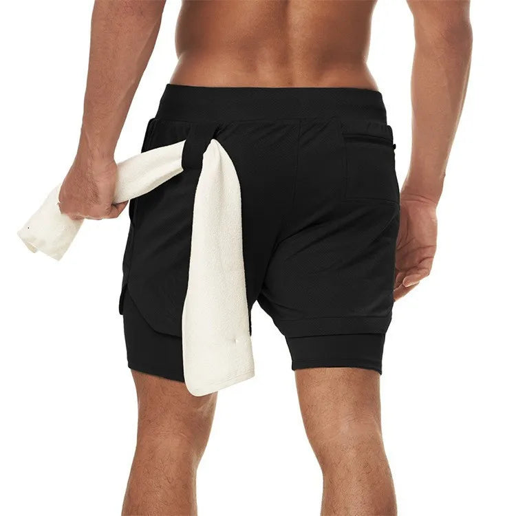 2 In 1 Quick Dry Workout Jogging Short Pant