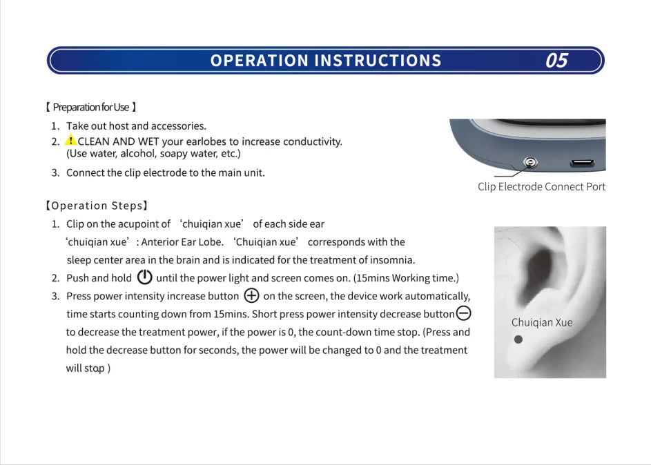 KTS Sleep Aid Device CES Stimulation Therapy 600mAh Hand-held Anxiety Depression Fast Sleep Instrument Sleeper Therapy Insomnia