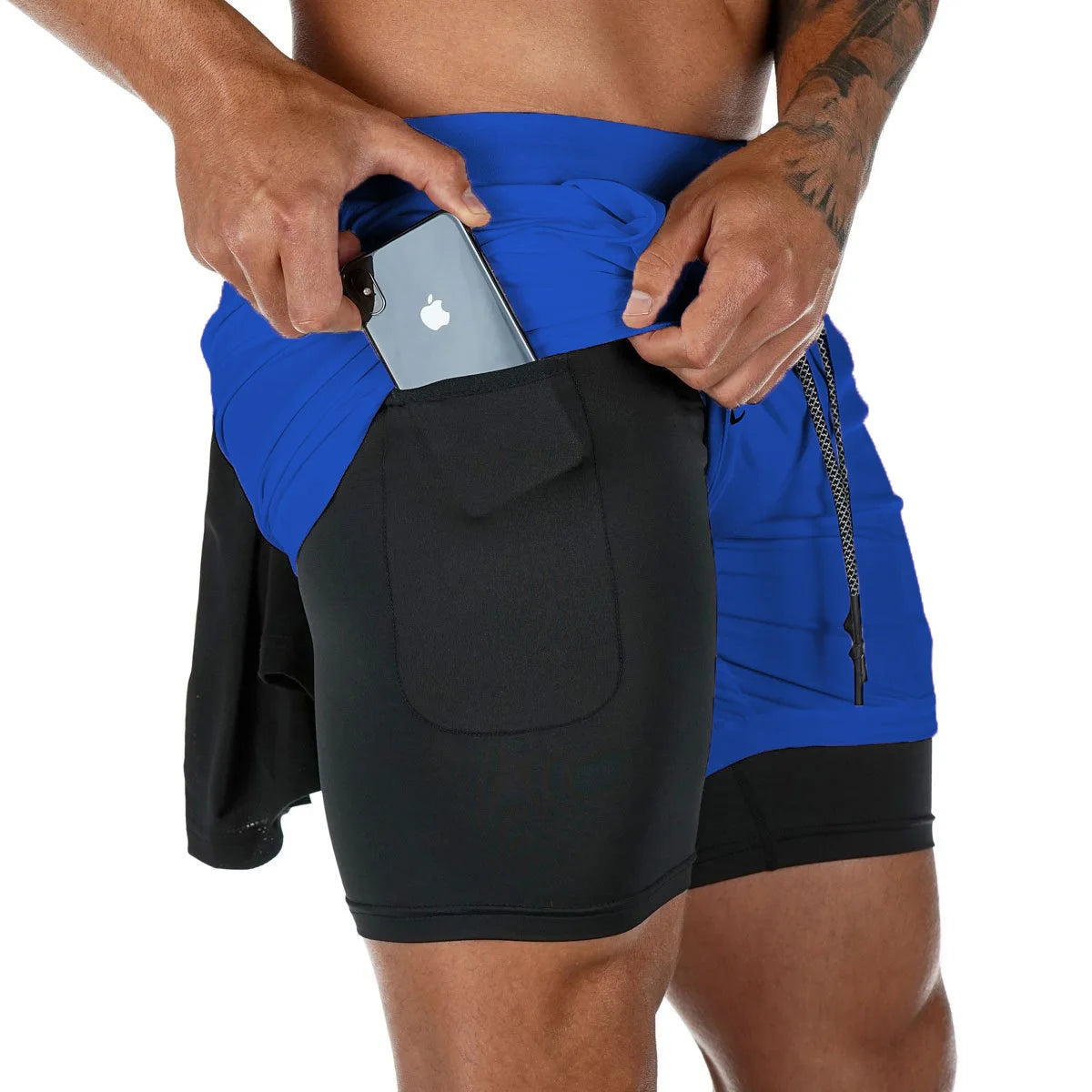 2 In 1 Quick Dry Workout Jogging Short Pant
