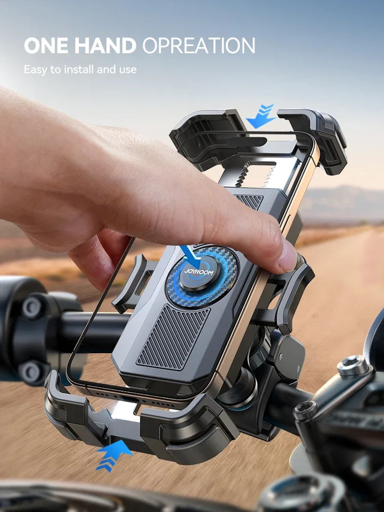 Joyroom Motorcycle Phone Holder Anti Vibration Phone Mount for Motorcycle Handlebar Bike Phone Mount for iPhone for 4.7-7” Phone