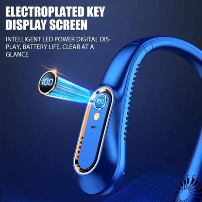 Digital Display Bladeless Neckband Fan