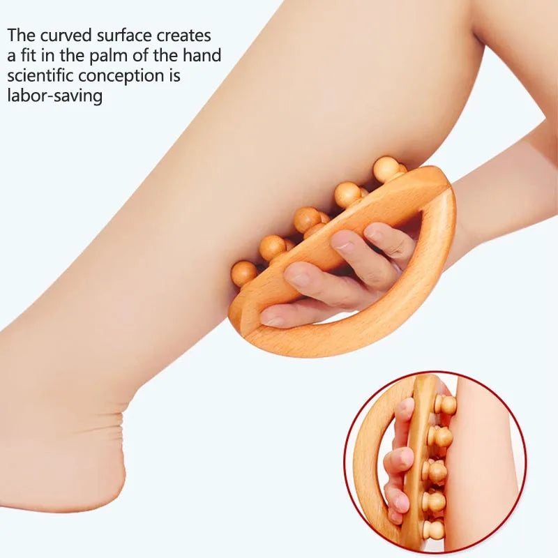Wooden Waist Leg Body Massager