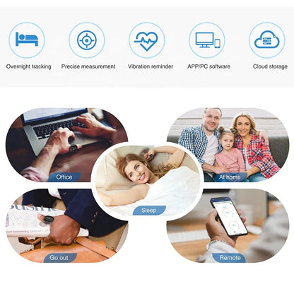 Lepu Bluetooth Date Analysis Oxygen Saturation Sleep Oximeter Overnight Oximetry Device While Sleeping