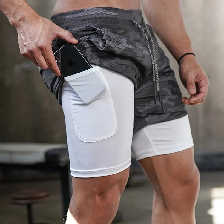 2 In 1 Quick Dry Workout Jogging Short Pant