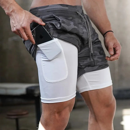 2 In 1 Quick Dry Workout Jogging Short Pant