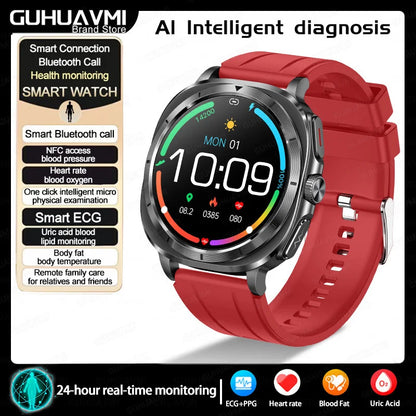 2025 New For XIAOMI Health Watch Uric Acid Blood Pressure Blood oxygen Body Analysis Body Fat SmartWatch ECG+PPG Clock Women Men