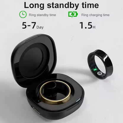 Smart Ring Blood Pressure Sleep Health Monitoring Multi-sport Mode smartring IP68 Waterproof Remote Care Men Women