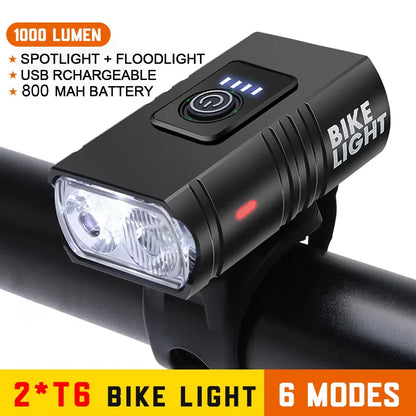 Rechargeable T6 LED Bicycle Light