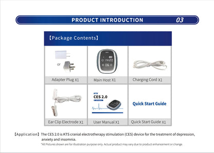 KTS Sleep Aid Device CES Stimulation Therapy 600mAh Hand-held Anxiety Depression Fast Sleep Instrument Sleeper Therapy Insomnia