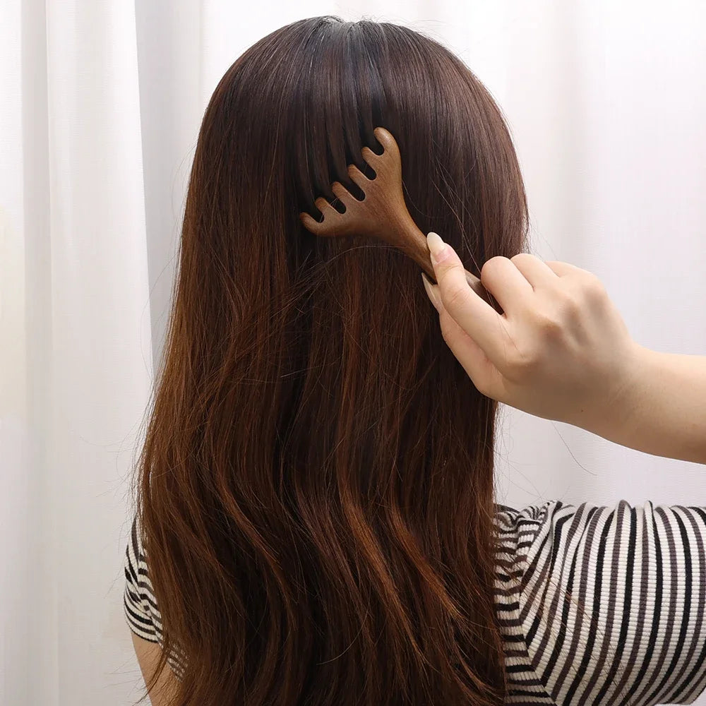 Wooden Scalp Relaxation Massage Comb