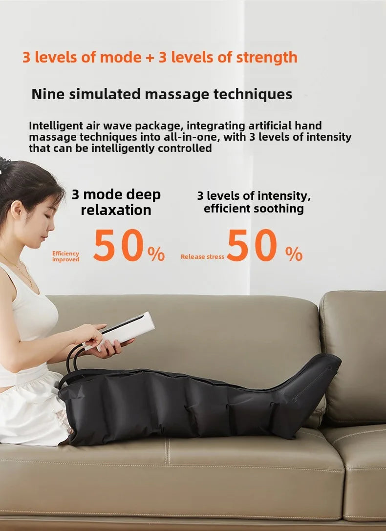 Jinkairui Electric Leg & Foot Massager with Air Compression and Kneading – Calf Relaxation with Remote Control