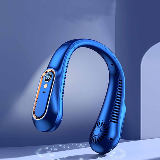 Digital Display Bladeless Neckband Fan